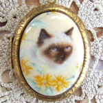 Himalayan Handmade Porcelain Decal Cameo